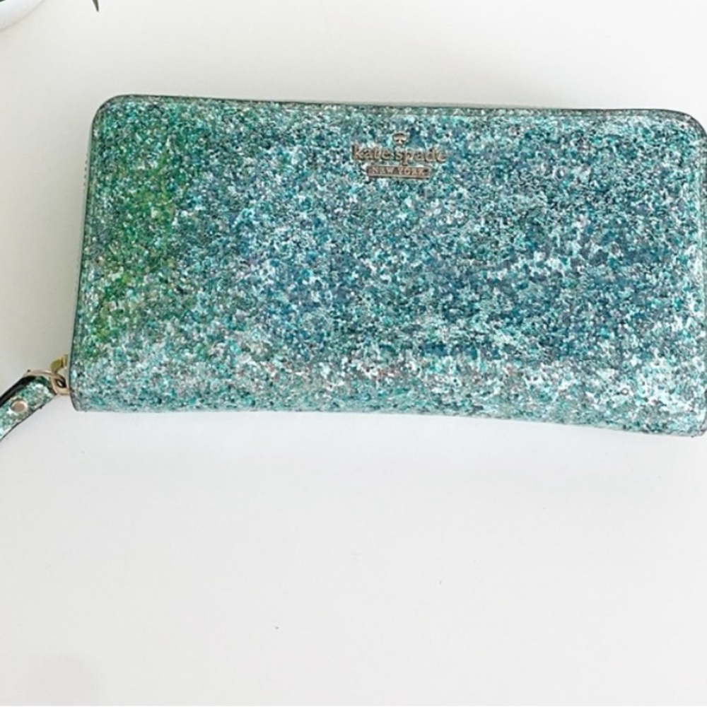 Kate Spade Glitter Bug Green/Blue wallet